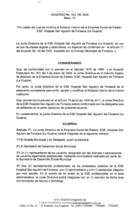 001 Acuerdo 01